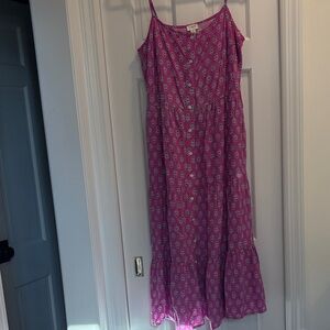 J. Crew Purple Floral Button-Down Dress